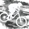 silhouette-of-a-biker-descending-on-a-mountain-bike-on-a-slope-vector-JH86GA